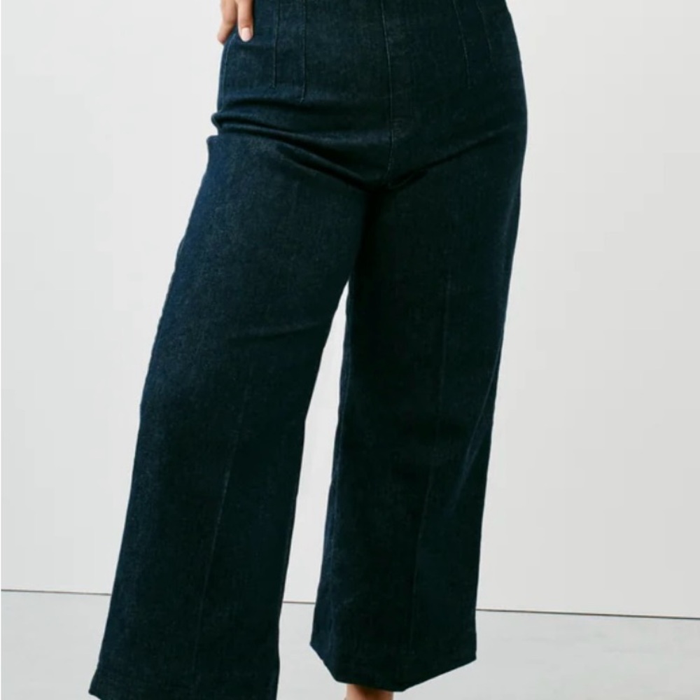 SPANX Zero Waistband Cropped Wide Leg Jeans